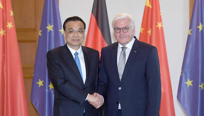 Li Keqiang trifft deutschen Bundespräsidenten in Berlin