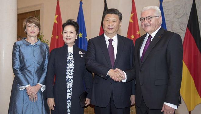 Xi Jinping trifft deutschen Bundespräsidenten Steinmeier in Berlin