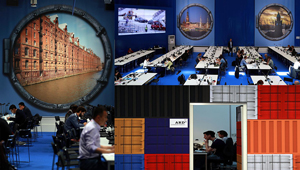 Medienzentrum des G20-Gipfels in Hamburg