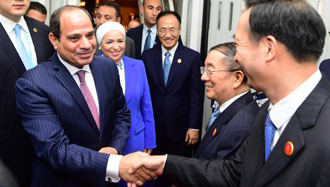 Ägyptischer Präsident Abdel-Fattah al-Sisi trifft in Xiamen ein