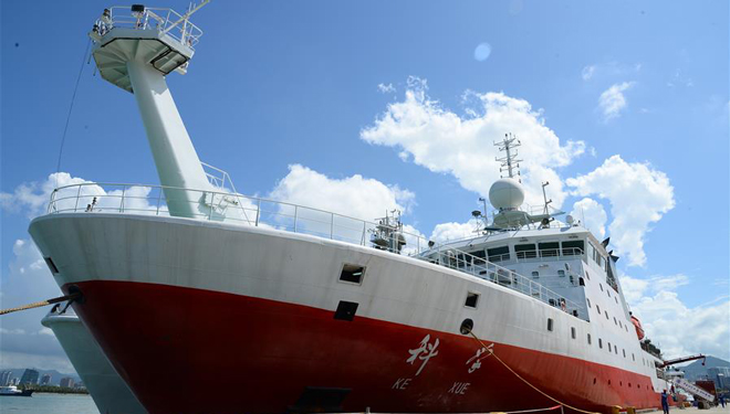 Forschungsschiff Kexue beendet einmonatige wissenschaftliche Exploration