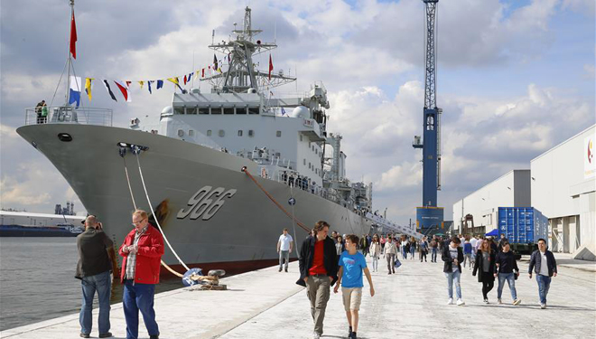 Chinas 26. Konvoiflotte trifft in Antwerpen ein