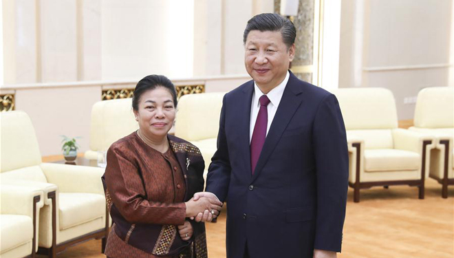 Xi Jinping trifft Leiterin der Kommission für Außenbeziehungen des Zentralkomitees der LRVP