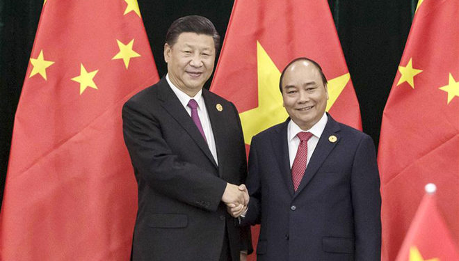 Staatspräsident Xi Jinping trifft vietnamesischen Premierminister in Vietnam