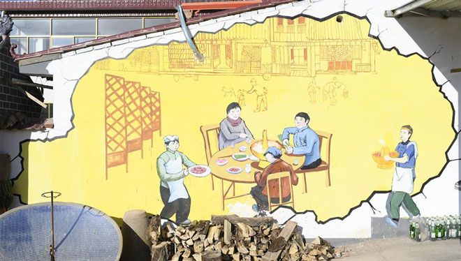 3D-Malerei fördert Tourismus im wenig entwickelten Dorf Qianzhuang