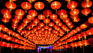 Laternenmesse zur Feier des chinesischen Mond-Neujahrs abgehalten