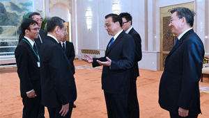 Li Keqiang trifft Präsidenten des JAPIT und japanische Wirtschaftsdelegation