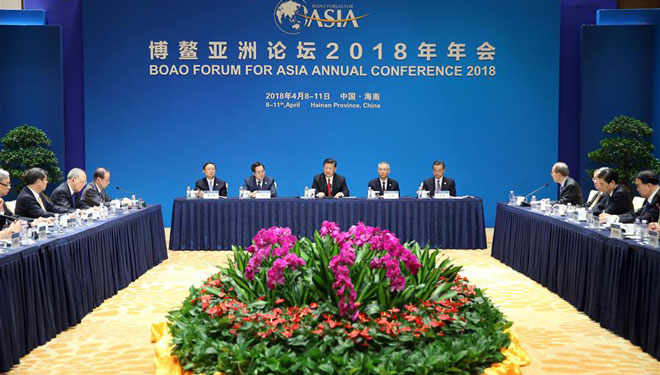 Xi Jinping trifft amtierende und neugewählte Mitglieder des Vorstands der Direktoren des BFA in Boao