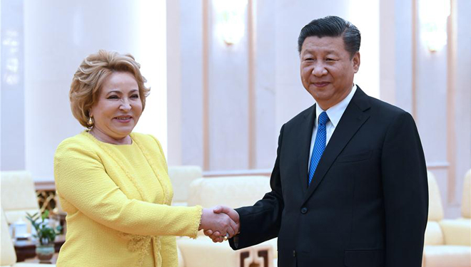 Xi Jinping trifft Vorsitzende des russischen Föderationsrats