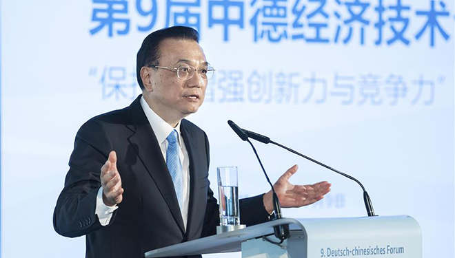 Ministerpräsident Li ruft zu weiteren Anstrengungen für stärkeren chinesisch-deutschen Handel auf