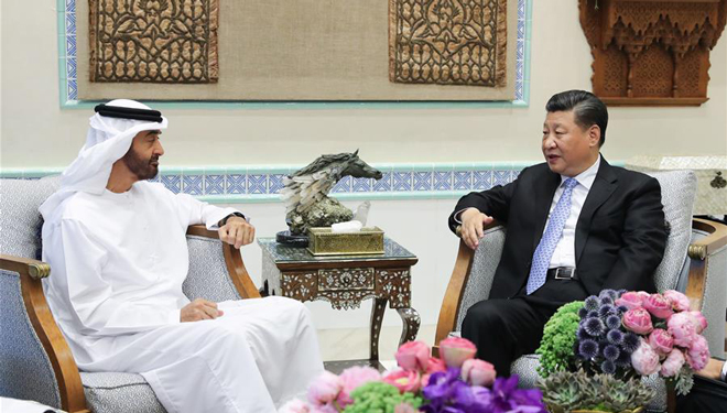 Xi Jinping trifft Kronprinzen von Abu Dhabi
