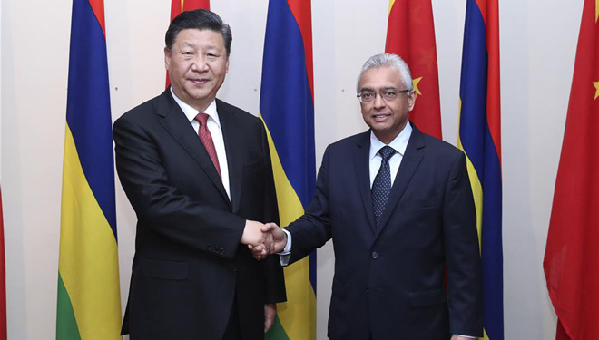 Xi Jinping trifft Premierminister von Mauritius