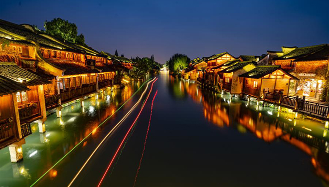 Nachtansicht von Wuzhen