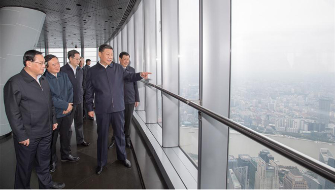 Xi betont weitere Reform und Öffnung, Steigerung der Wettbewerbsfähigkeit des Stadtkerns während Inspektion von Shanghai