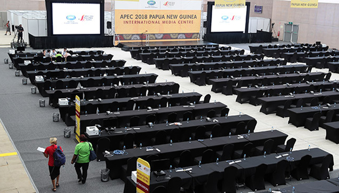 Internationales Medienzentrum des APEC-Gipfeltreffens 2018 steht Journalisten offen