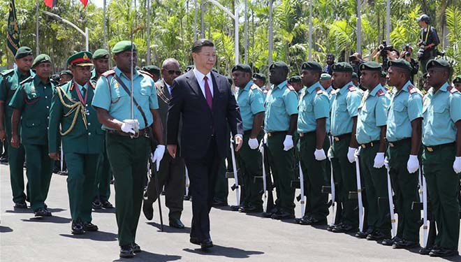 Xi trifft Generalgouverneur von PNG in Port Moresby
