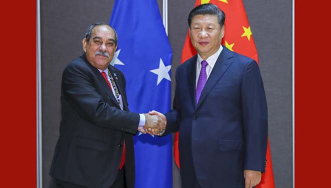 Xi trifft Führungen der pazifischen Inselstaaten, die diplomatische Beziehungen zu China haben