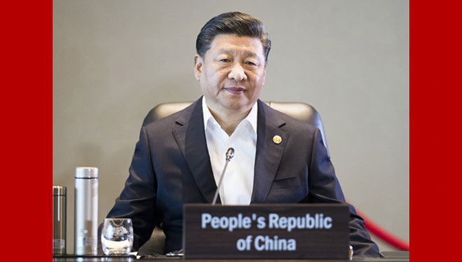 Xi hält beim 26. APEC-Wirtschaftsführertreffen eine Rede