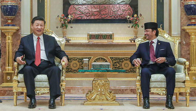 Xi Jinping führt Gespräche mit Sultan von Brunei