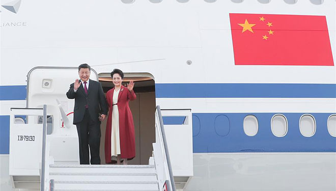 Chinesischer Staatspräsident trifft für Staatsbesuch in Spanien ein