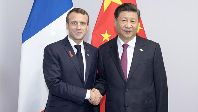 Xi Jinping trifft Emmanuel Macron in Buenos Aires