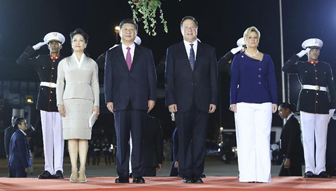 Chinesischer Staatspräsident kommt für Staatsbesuch in Panama an