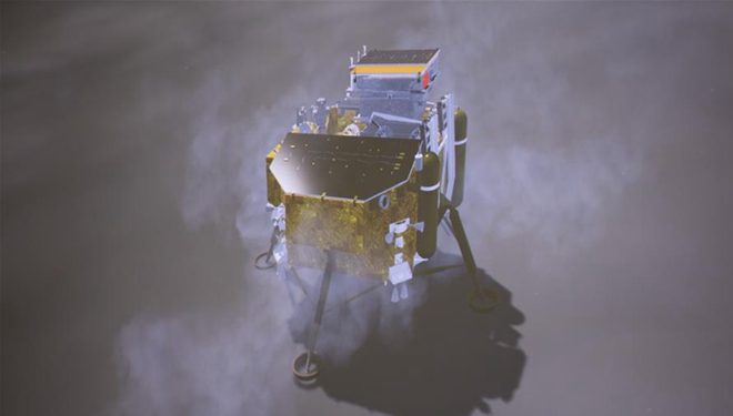 Chinas Mond-Sonde Chang'e-4 führt weiche Landung auf Rückseite des Mondes durch