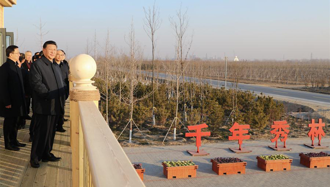 Xi Jinping inspiziert Xiong'an New Area