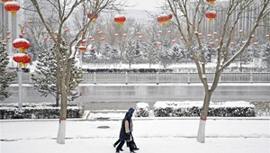 Schneefall trifft in Ningxia ein