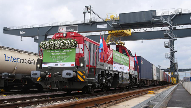 Güterzüge zwischen Luxemburg und Chengdu gestartet