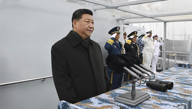 Xi nimmt an Marineparade zum 70. Gründungstag der VBA-Marine teil