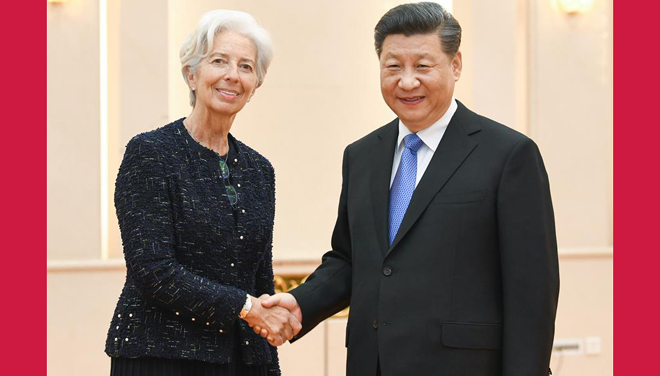Xi Jinping trifft Christine Lagarde in Beijing