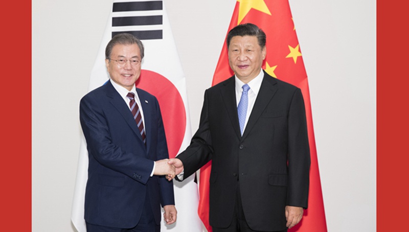 Xi Jinping trifft südkoreanischen Präsidenten Moon Jae-in