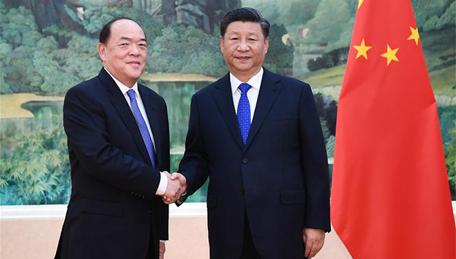 Staatspräsident Xi trifft neuen Chief Executive von Macau