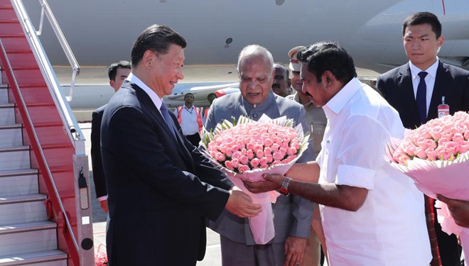 Xi trifft für informelles Treffen mit Modi in Indien ein