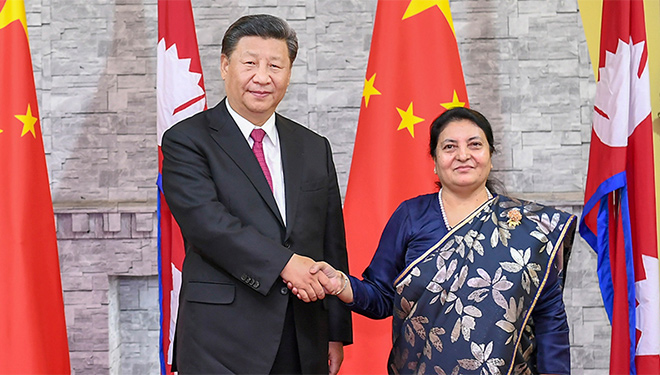 Xi trifft nepalesische Präsidentin in Kathmandu