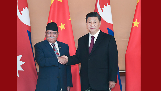 Xi trifft Ko-Vorsitzenden der Kommunistischen Partei Nepals in Kathmandu