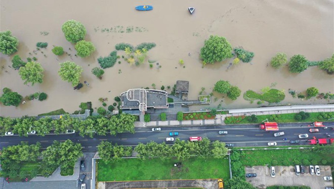Wasserstand im Nanjing-Abschnitt des Jangtse überschreitet Warnstand