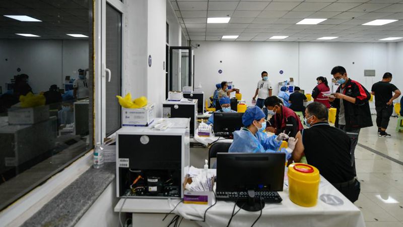 Vorübergehende Impfstelle für Zusteller in Tianjin eingerichtet