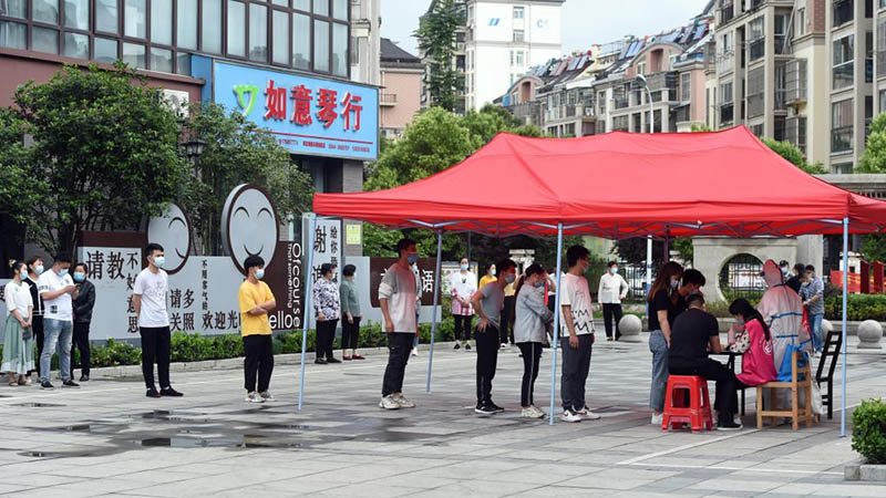 Nukleinsäuretests für Bewohner in Lu'an der Provinz Anhui durchgeführt