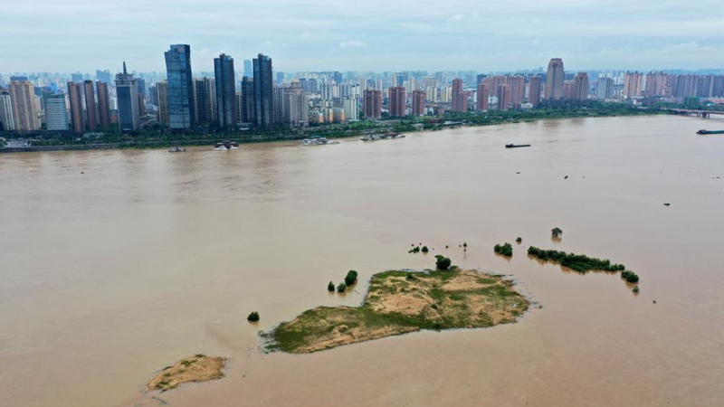 Wasserstand des Flusses Ganjiang gestiegen